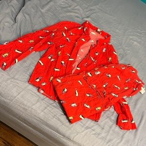 Women’s Red Penguin Pajamas